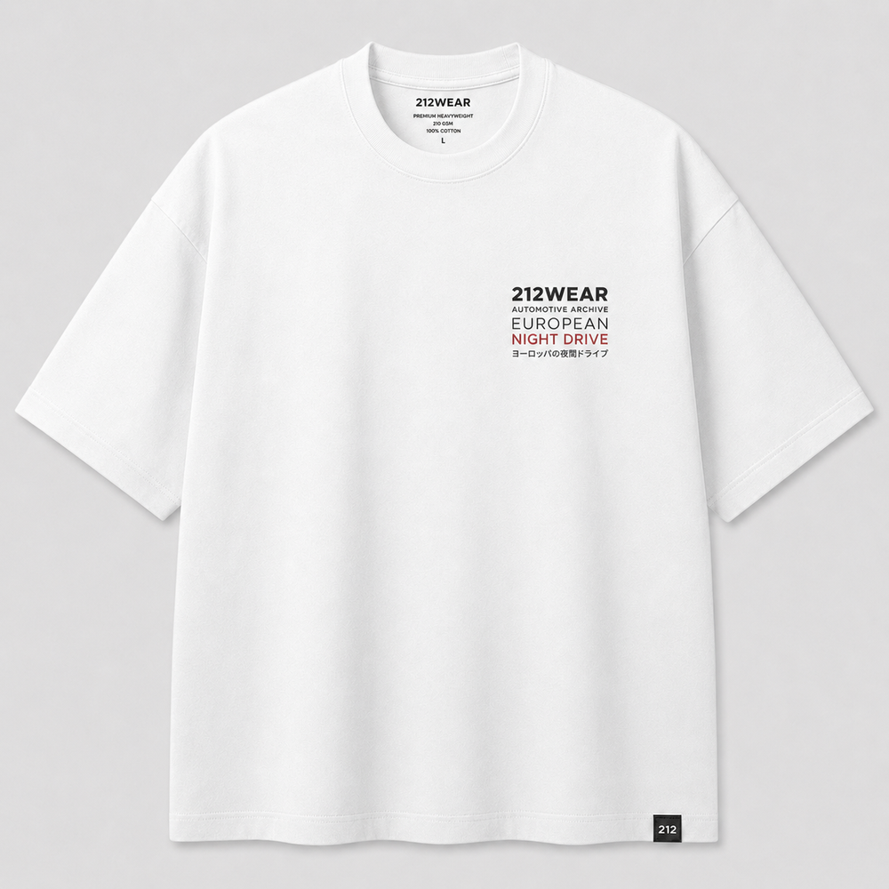 212WEAR Automotive European Night Drive Premium Oversized T-Shirt