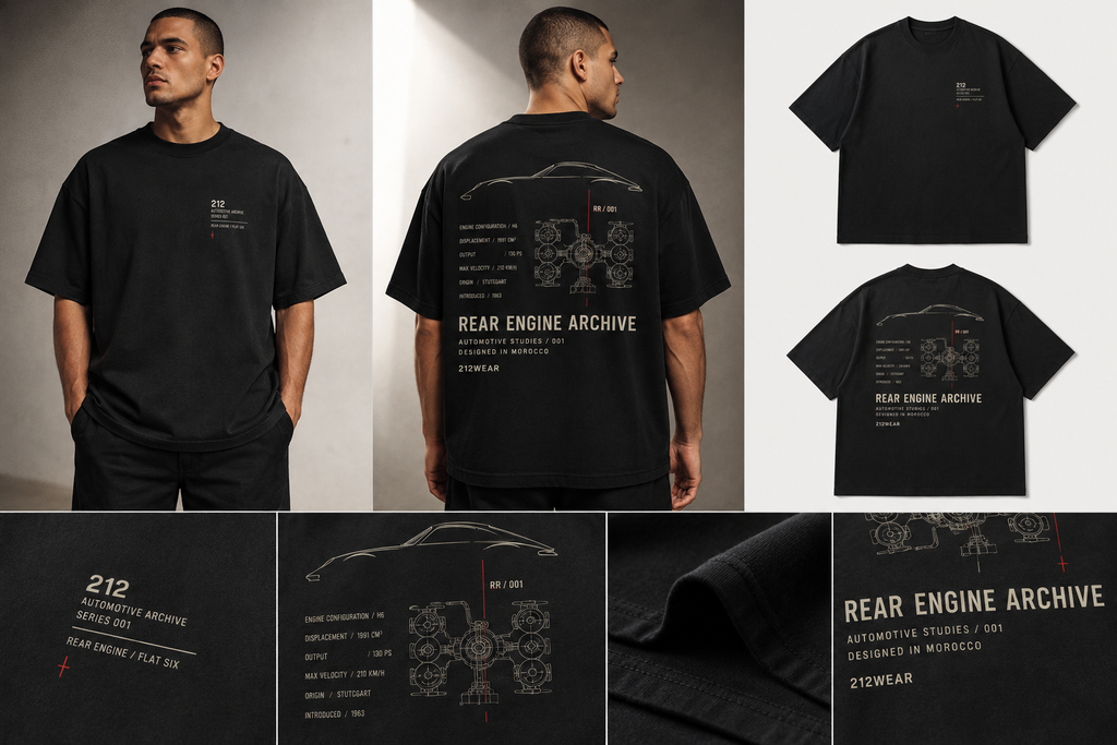 212WEAR Porsche 911 — T-Shirt Oversize Premium