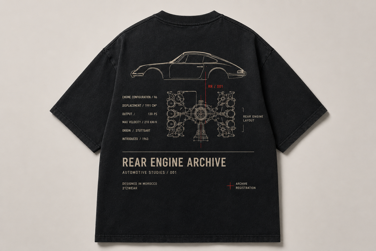 212WEAR Porsche 911 — T-Shirt Oversize Premium