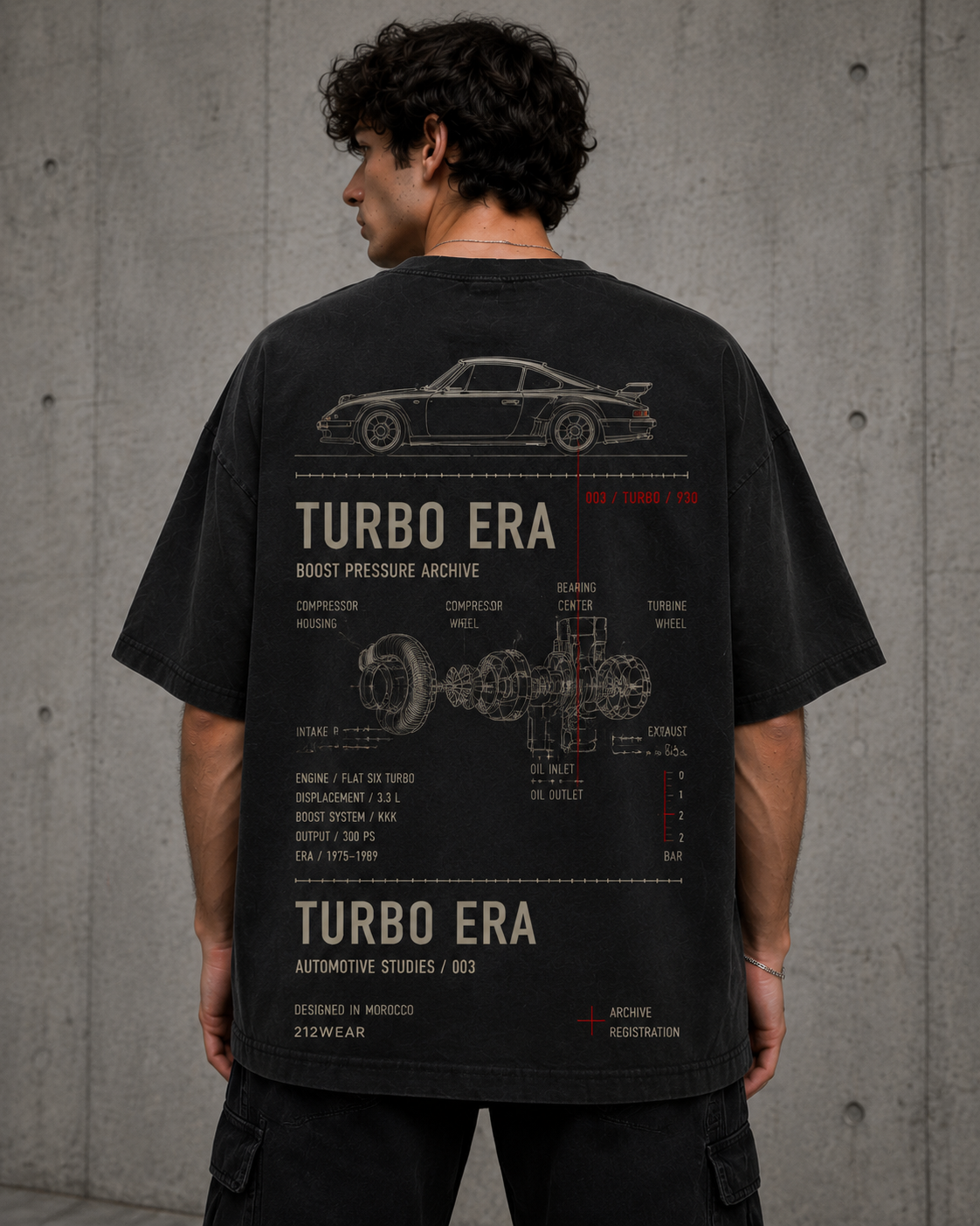 212WEAR Motorsport 003 – 930 Turbo Premium Oversized T-Shirt