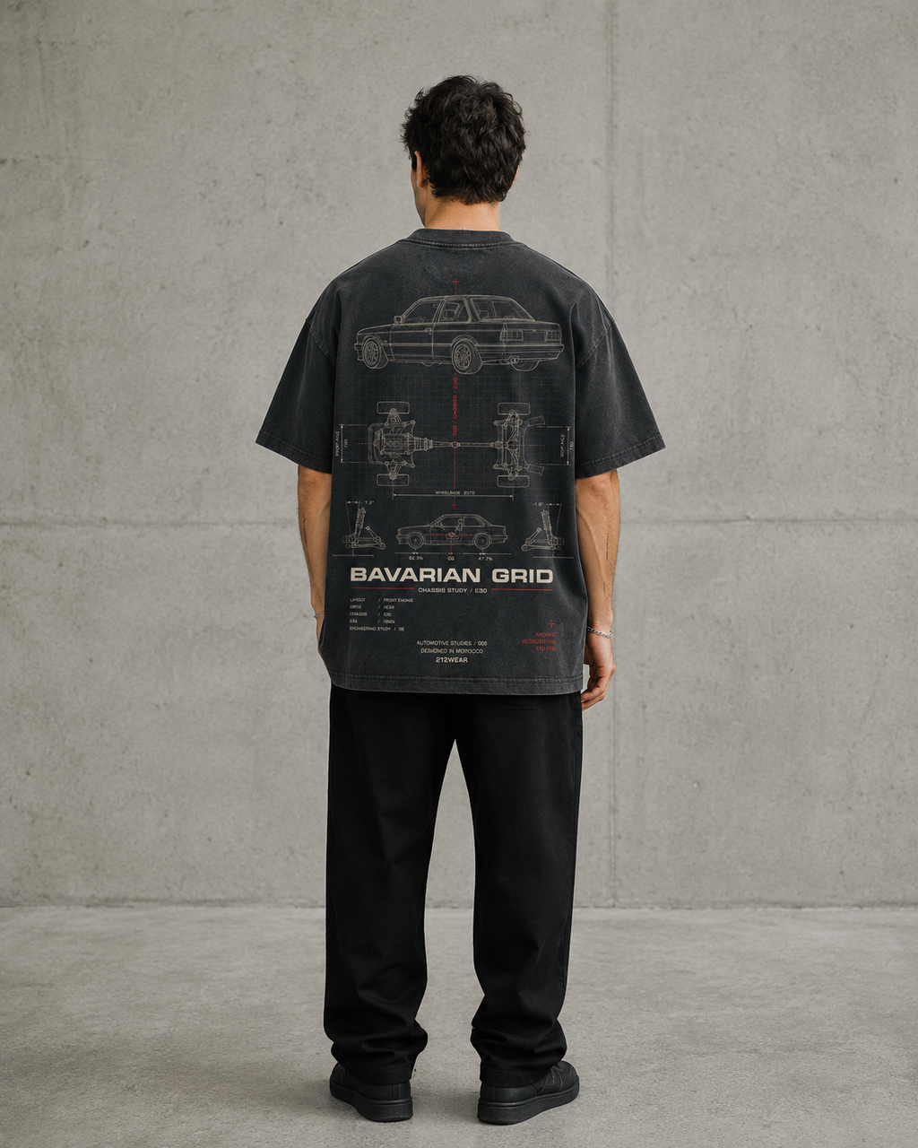 212WEAR Motorsport 006 – BMW E30 Premium Oversized T-Shirt