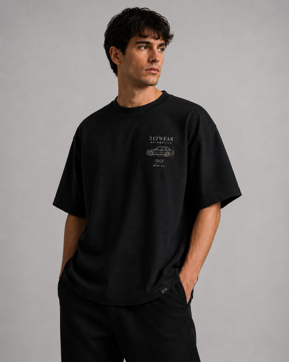 212WEAR Automotive Mercedes 190E Premium Oversized T-Shirt