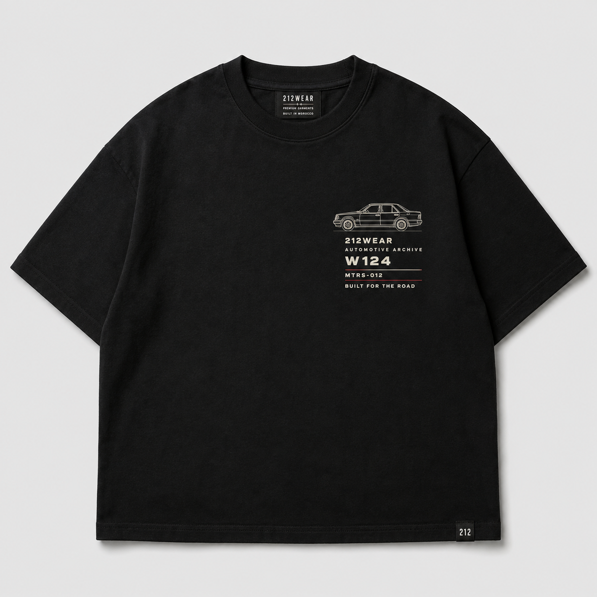 212WEAR Automotive Mercedes W124 Premium Oversized T-Shirt
