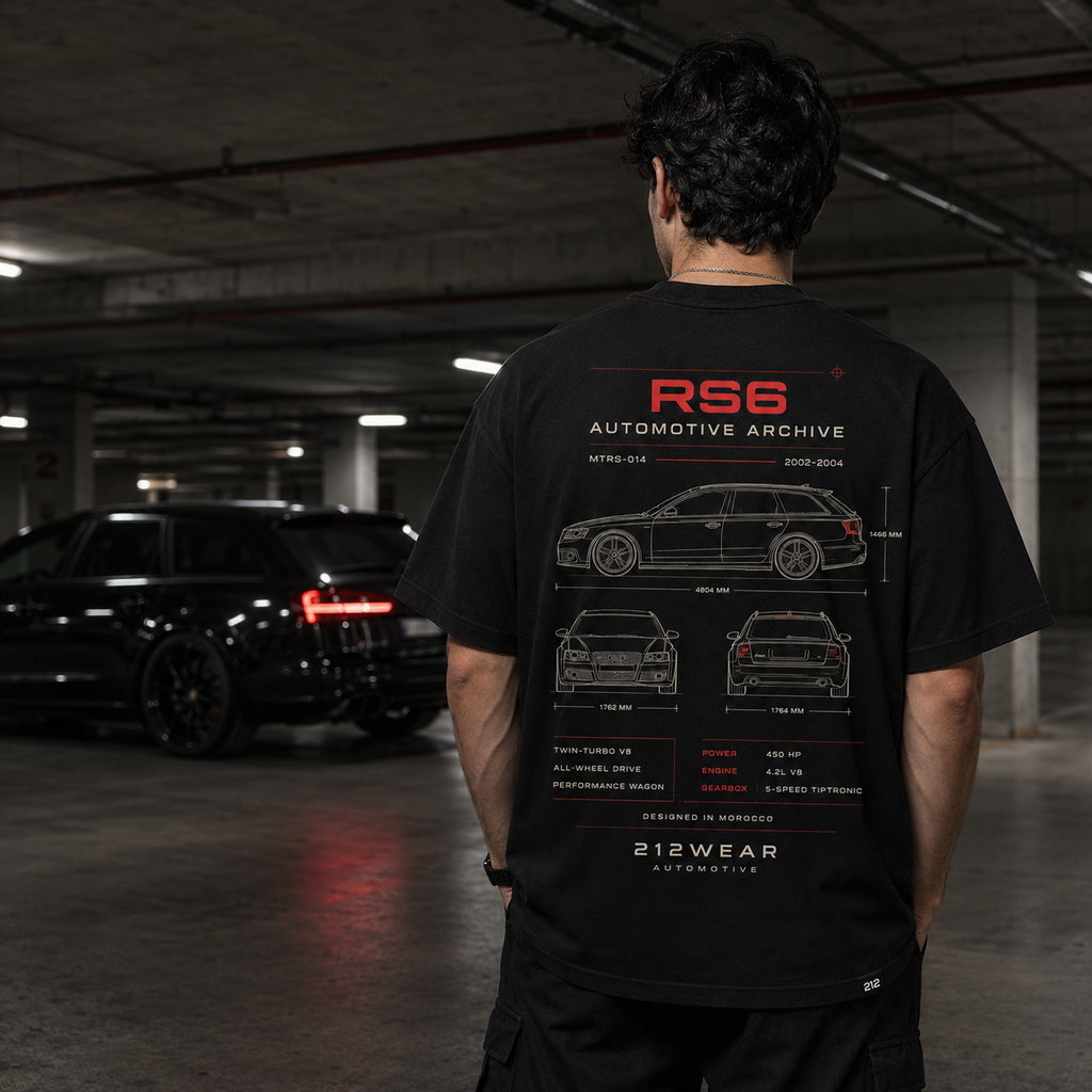 212WEAR Automotive Audi RS6 Premium Oversized T-Shirt