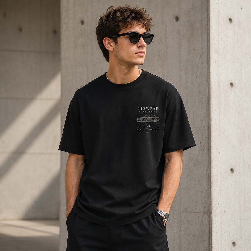 212WEAR Automotive Mitsubishi Evo Premium Oversized T-Shirt