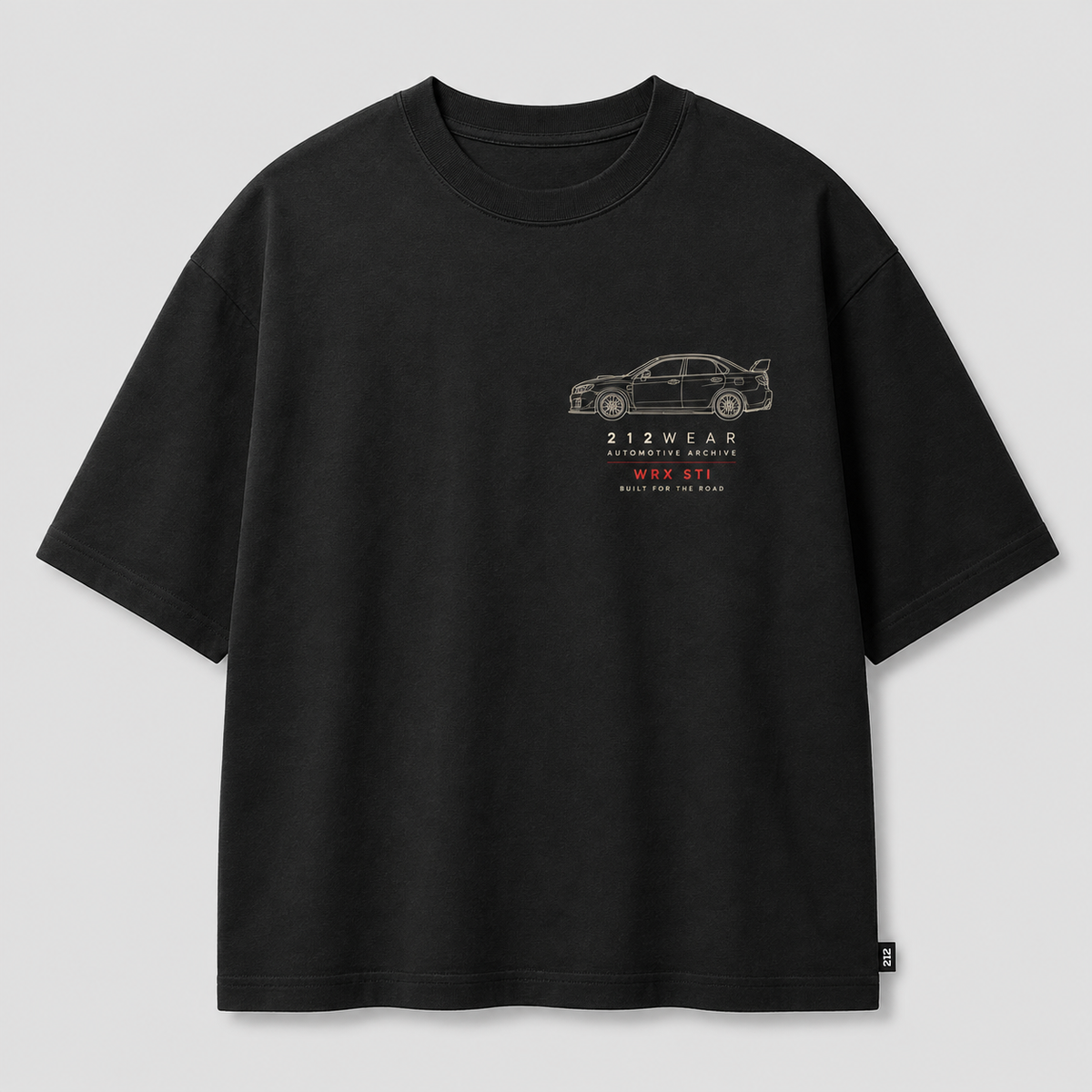 212WEAR Automotive Subaru WRX STI Premium Oversized T-Shirt