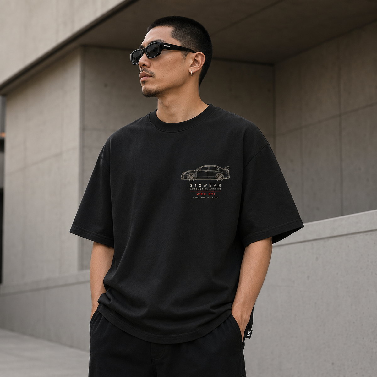 212WEAR Automotive Subaru WRX STI Premium Oversized T-Shirt