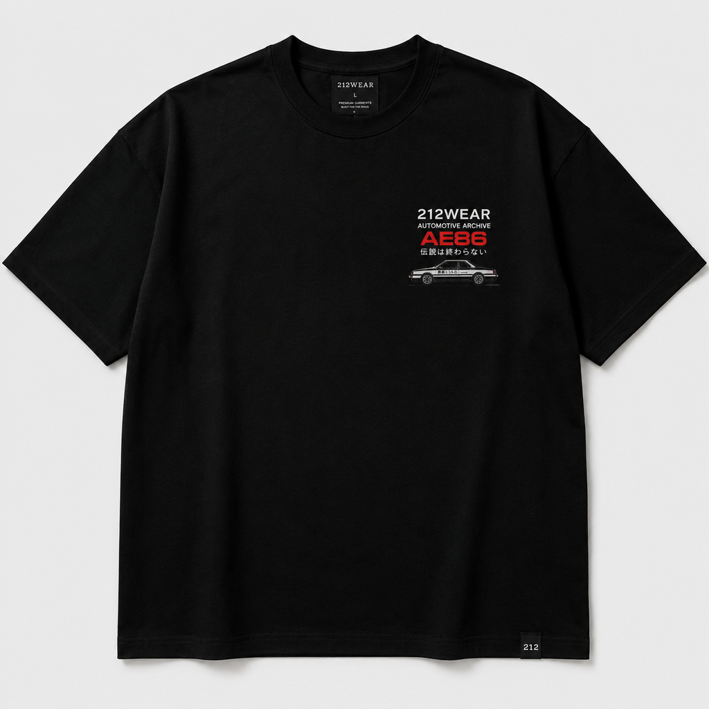 212WEAR Automotive Toyota AE86 Premium Oversized T-Shirt