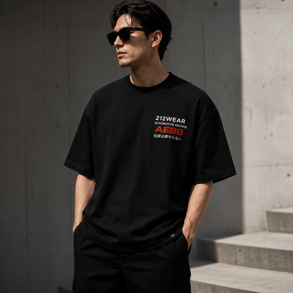 212WEAR Automotive Toyota AE86 Premium Oversized T-Shirt