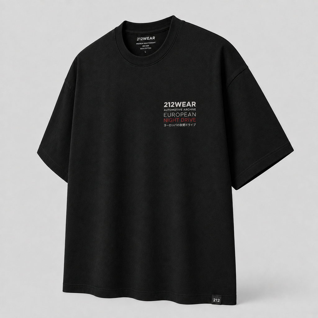 212WEAR Automotive European Night Drive Premium Oversized T-Shirt