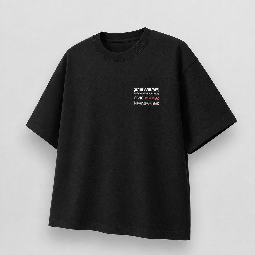 212WEAR Automotive Honda Civic Type R Premium Oversized T-Shirt