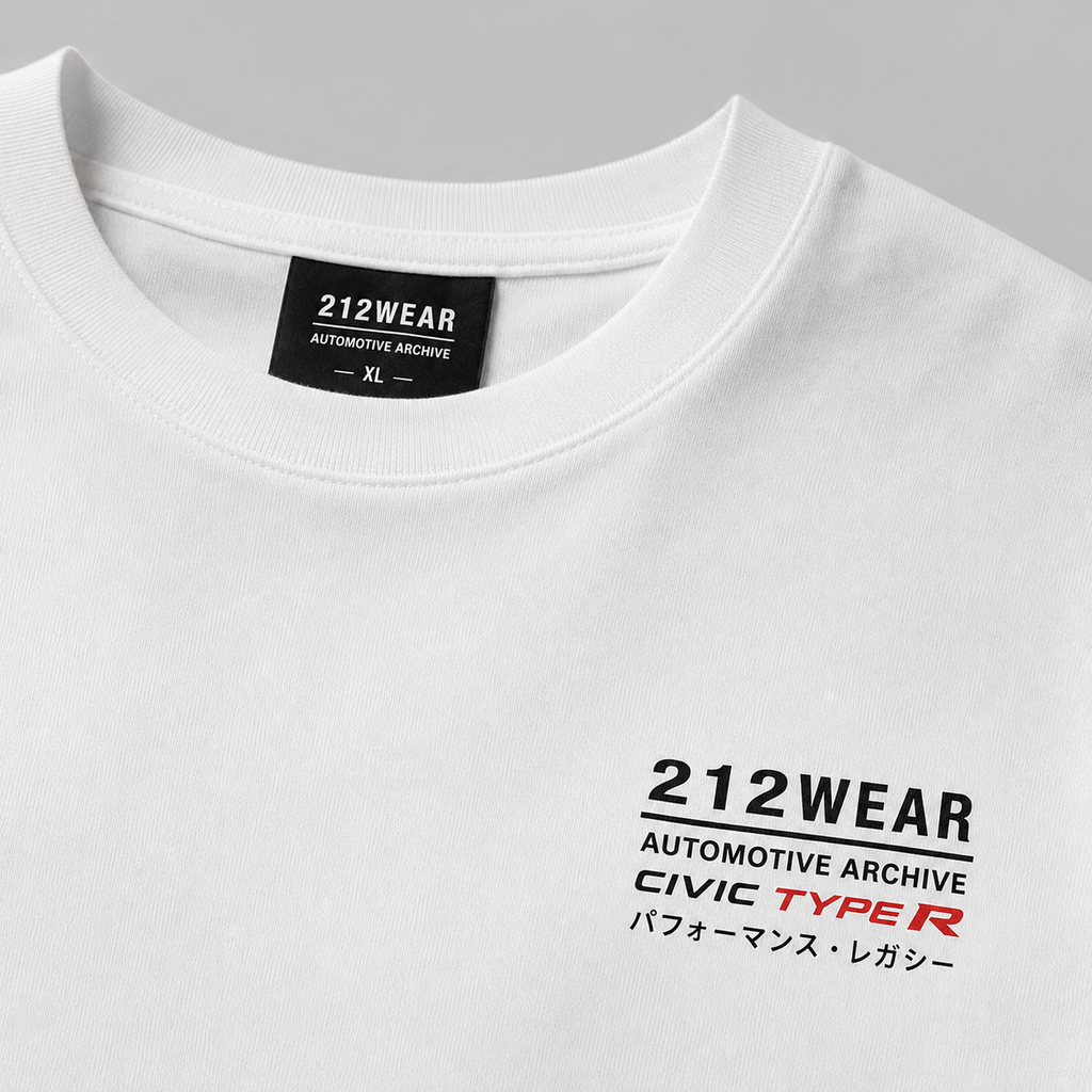212WEAR Automotive Honda Civic Type R Premium Oversized T-Shirt