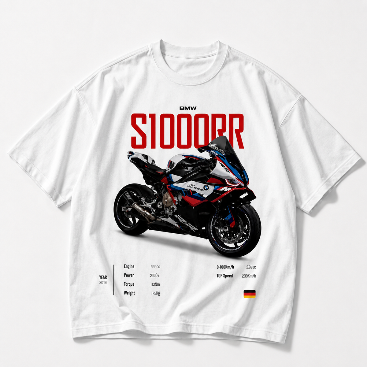 212WEAR Motorsport – BMW S1000RR Premium Oversized T-Shirt