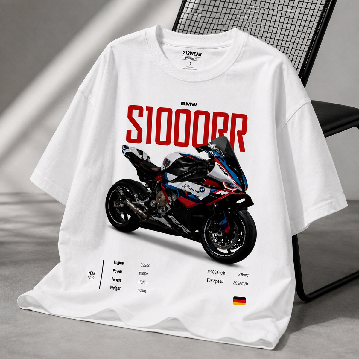 212WEAR Motorsport – BMW S1000RR Premium Oversized T-Shirt
