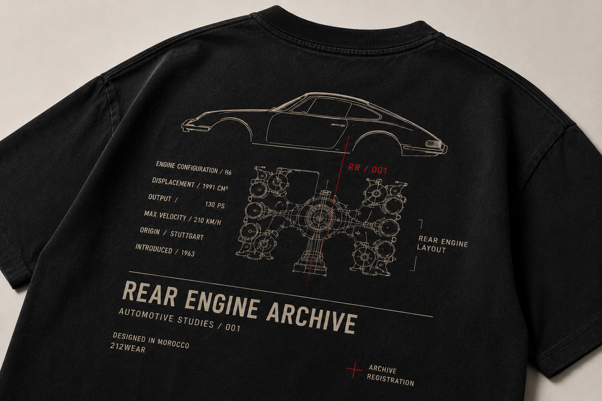 212WEAR Porsche 911 — T-Shirt Oversize Premium