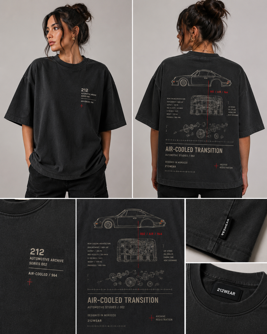 212WEAR Porsche 911 — T-Shirt Oversize Premium