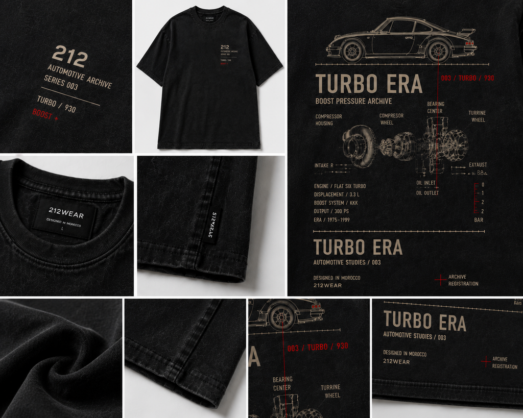 212WEAR Motorsport 003 – 930 Turbo Premium Oversized T-Shirt