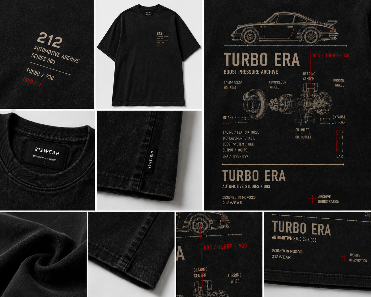 212WEAR Motorsport 003 – 930 Turbo Premium Oversized T-Shirt