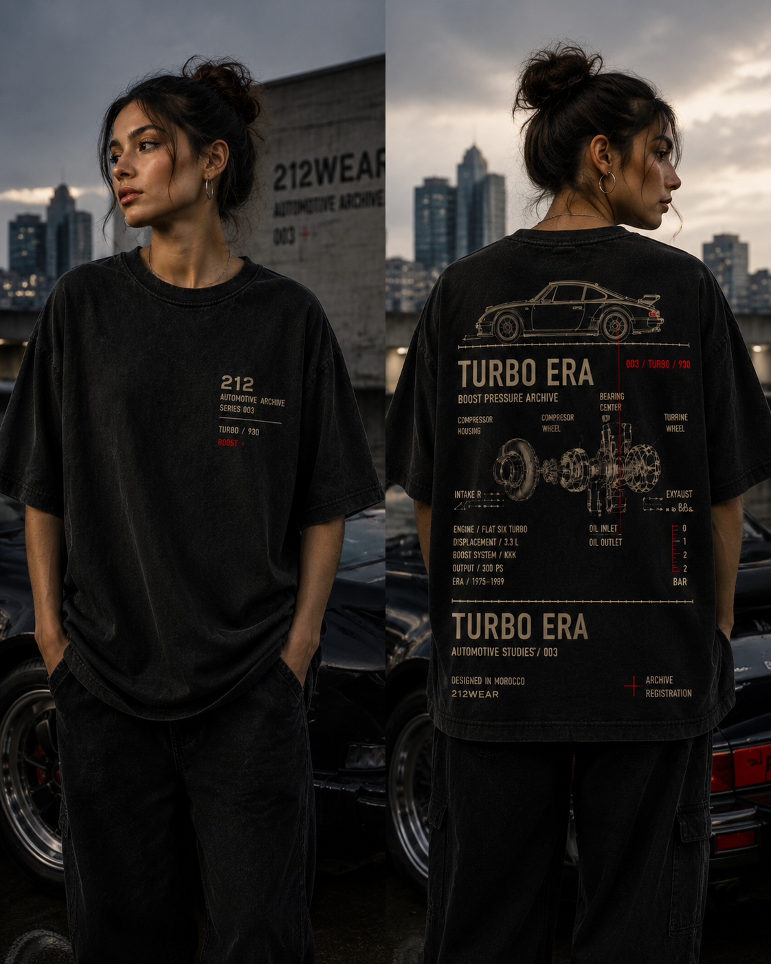 212WEAR Motorsport 003 – 930 Turbo Premium Oversized T-Shirt