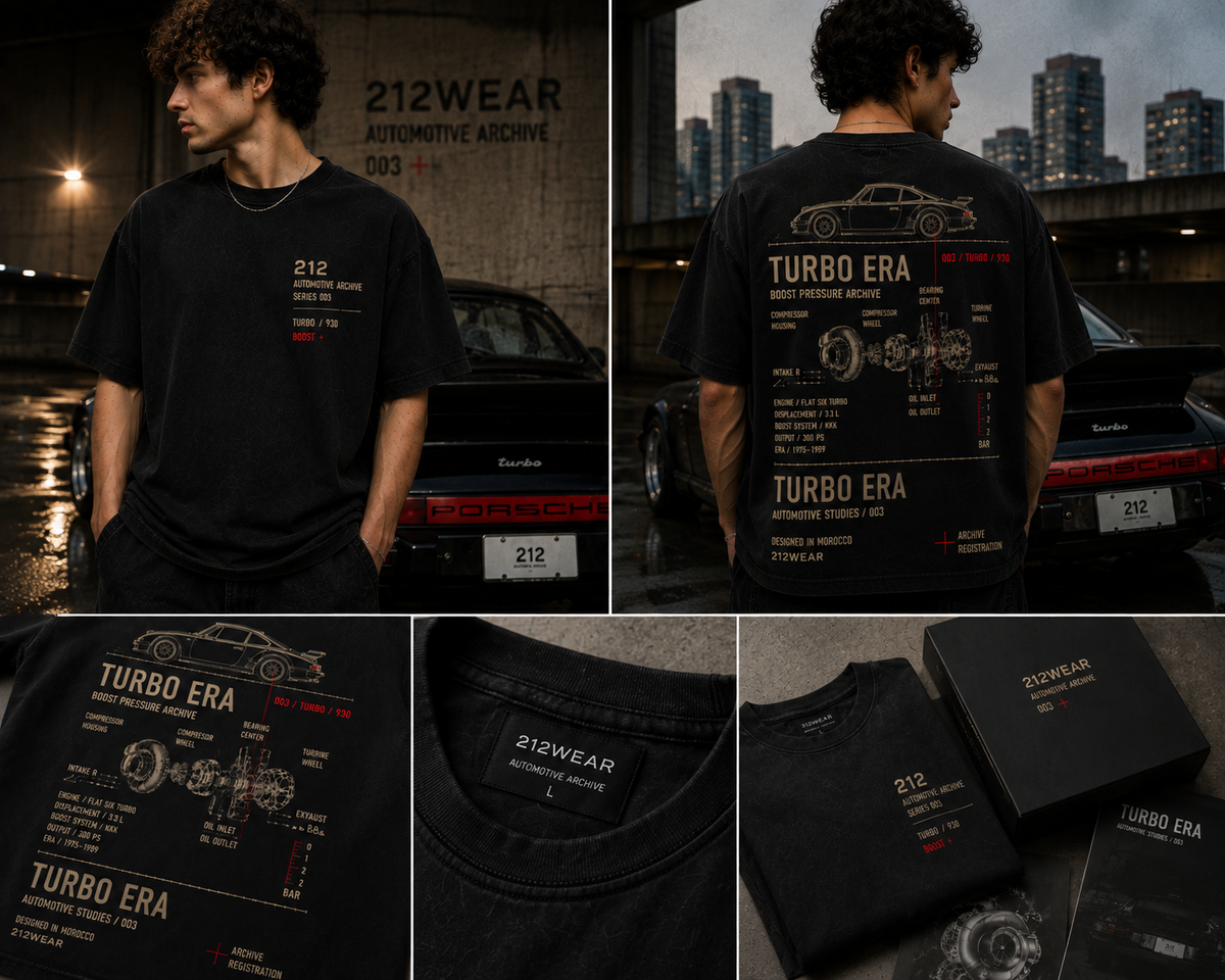 212WEAR Motorsport 003 – 930 Turbo Premium Oversized T-Shirt