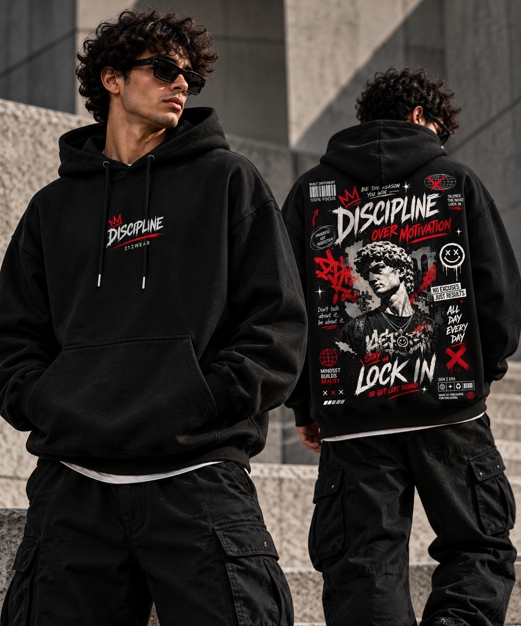 DISCIPLINE OVER MOTIVATION HOODIE