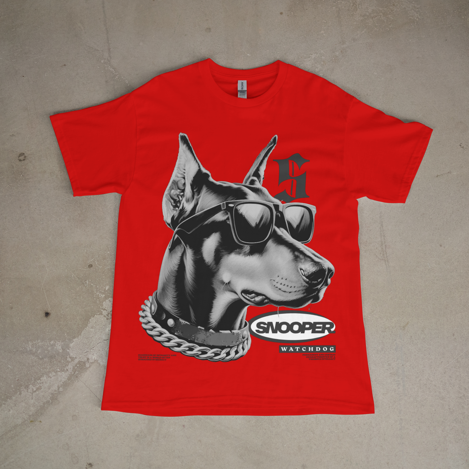 Snooper Watchdog Oversized Tee - Red